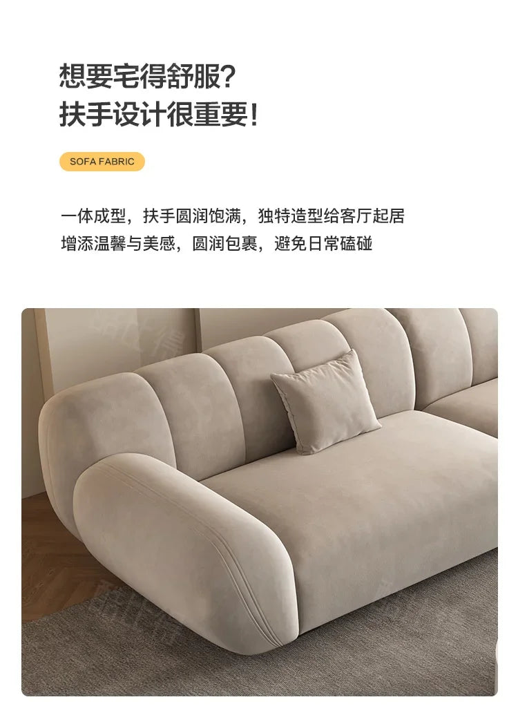 Fabric Living Room Sofas Modern Minimalist Sectional Modular Sofa Elegant Comfortable Canape  De Luxe Nordic Furniture