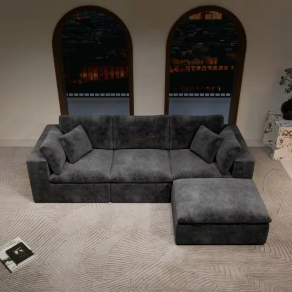 Modern Compression Sofa, Suitable for Living Room and Bedroom, Fabric Design, Sponge Filled