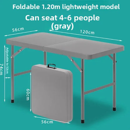 Portable Folding Dining Table Rectangular Long Lightweight Easy Assembly Outdoor Indoor Market Stall Study Desk Furniture