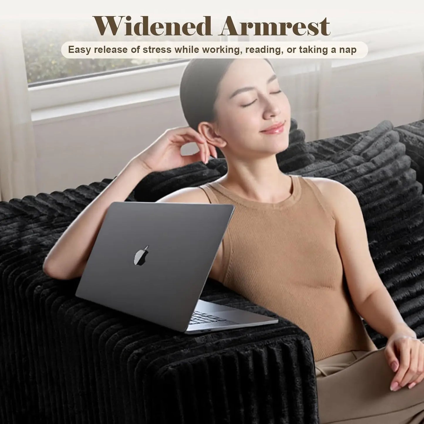 130'' U Shaped Couched for Living Room, Cloud Modular Sectional Couch with 2 Chaise Lounge, Modern Minimalist Upholstered Sofa