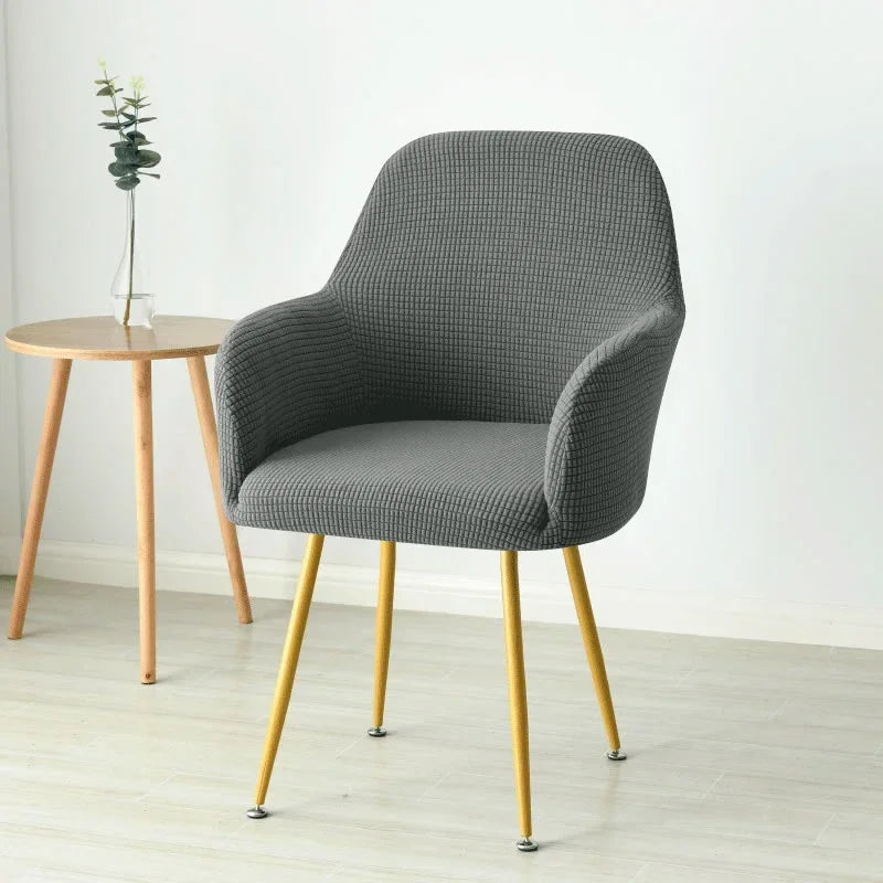 Elastic Polar Fleece High Arm Chair Covers Dining Adjustable Armchair Cover Hotel Bar Seat Slipcover Home Wedding Decoration