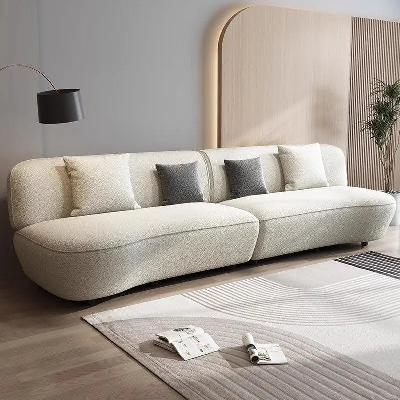 Luxury Charging  Sofas Bed U Shaped Sectional Furniture 7 Seat Modern European Fabric Living Room Sofas Set