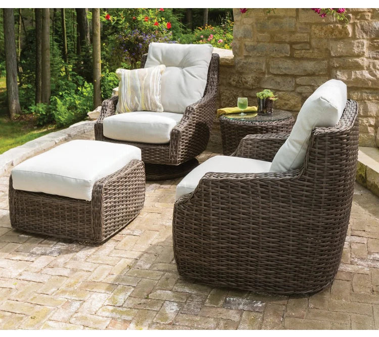 Outdoor sofa combination balcony rattan leisure chair swivel chair