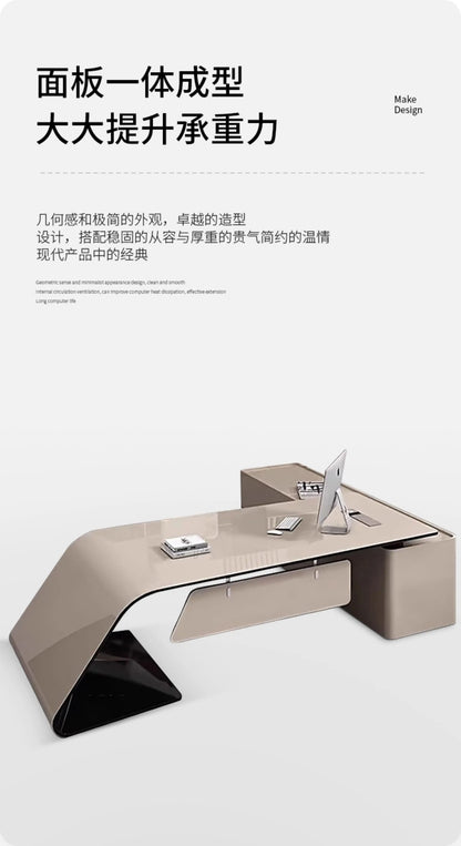 Luxury Home Office Desk Computer Gaming Shelves Folding Large Office Desk Executive Reception Mesas Escritorio Trendy Furniture