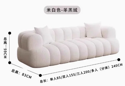 Style moderne italien appartement de luxe hôtel salon meubles canapé ensemble 3 places canapé blanc velours moderne canapé