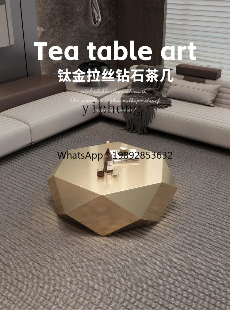 C1 gold diamond coffee table modern simple special-shaped light luxury living room home