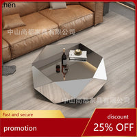 CZ Modern Minimalist Stainless Steel Diamond Coffee Table Simple Furniture Supplies