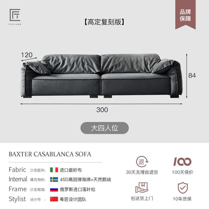 Luxury Italian Nordic Sofa – Minimalist Large Modern Lounge Chaise