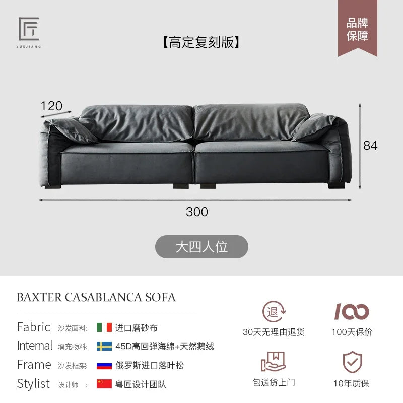 Luxury Italian Nordic Sofa – Minimalist Large Modern Lounge Chaise