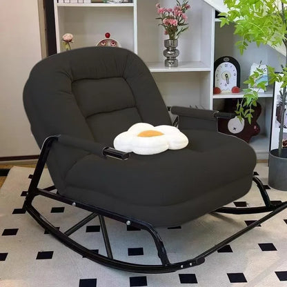 Minimalist Rocking Lazy Sofa Chair for Adults Home Office Nap Lounge Comfortable Single Seat