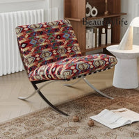 LL Stainless Steel Relaxing Chair Sturdy and Durable Single-person Sofa Chair Modern Leisure Chair Luxury Living Room Furniture