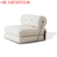 Convertible Folding Fabric Sofa Chair Bed with Reclining Backrest