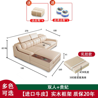 Interior Leather Design Living Room Sofa Storage Quality Comfortable Romantic Soft Leisure Multifunctional Sillon Cama Furniture