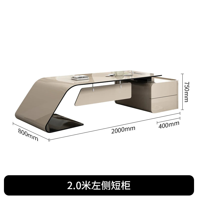 Luxury Home Office Desk Computer Gaming Shelves Folding Large Office Desk Executive Reception Mesas Escritorio Trendy Furniture