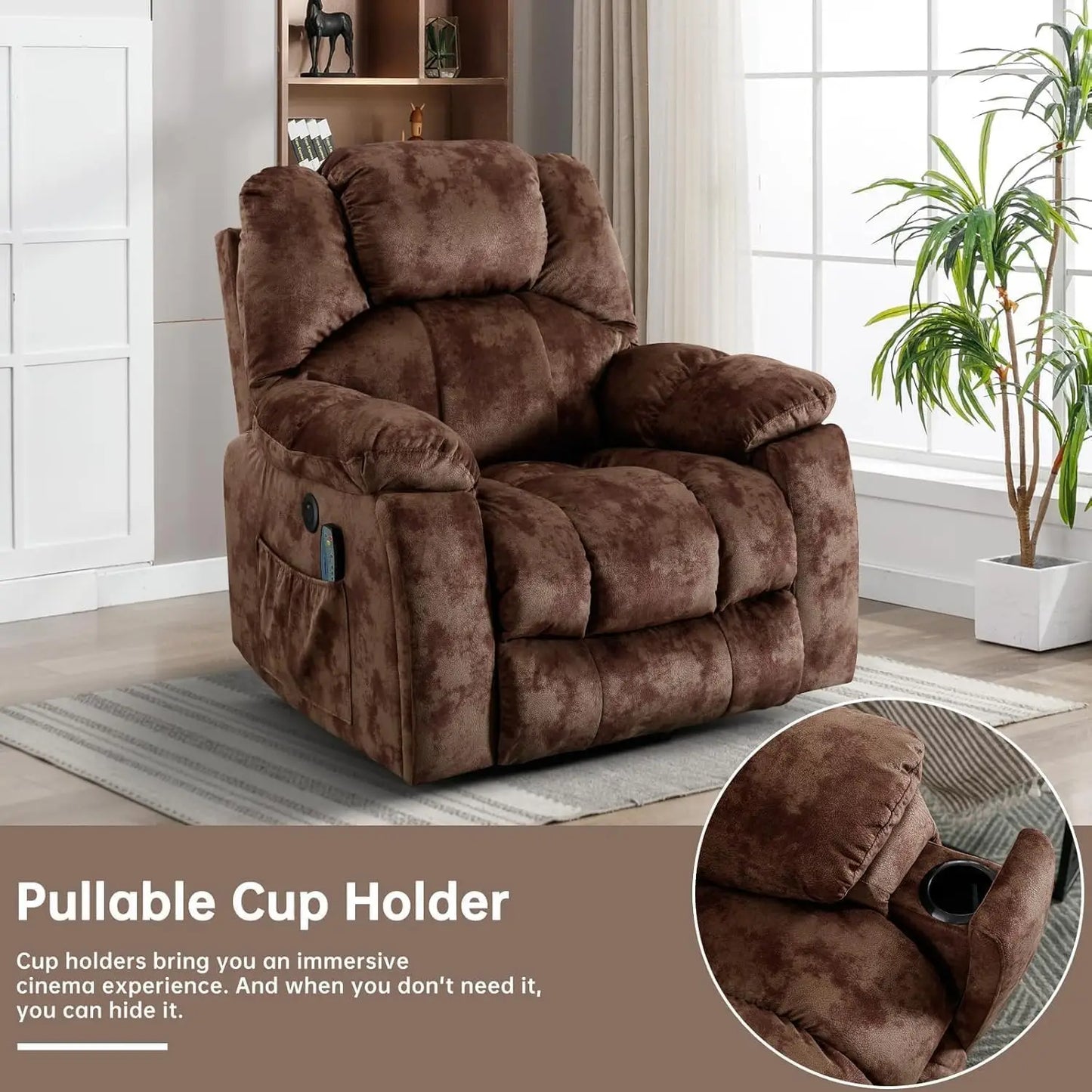 Large Power Lift Recliner with Massage and Heat for Elderly, Heavy Duty Lift Recliner for Seniors with USB Port, 2, Customized
