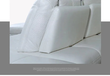 real leather sofa sectional living room sofa corner home furniture couch L shape functional backrest modern stainless steel legs