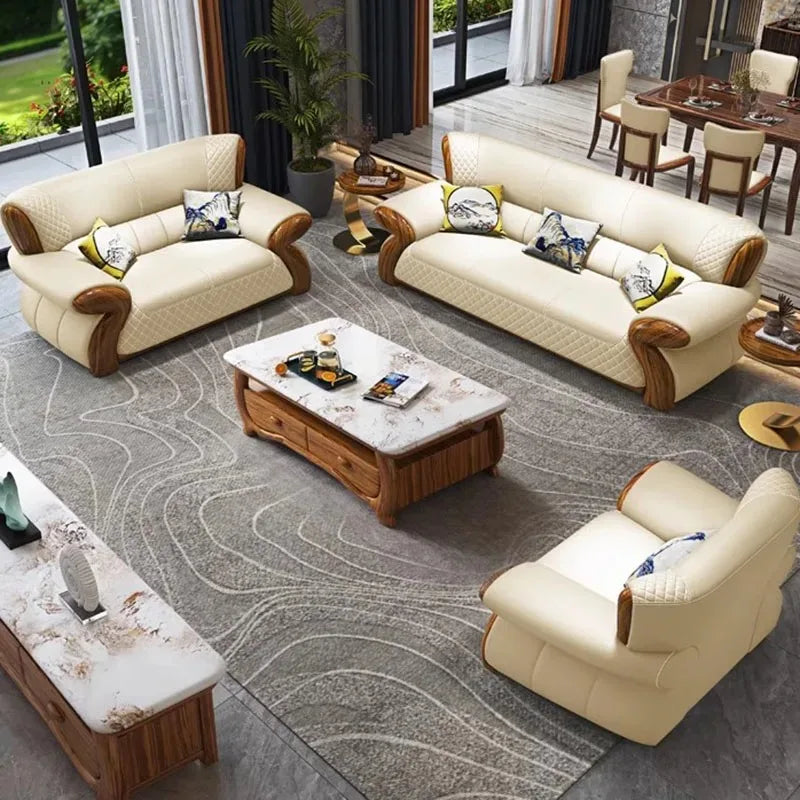 Aesthetic Nordic Living Room Sofas Pouf Leather Minimalist Modern Living Room Sofas Lounge Koltuk Takımı Postmodern Furniture