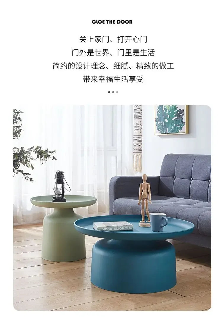 Coffee Table Nordic Living Room Sofa Side Simple Coffee Tables Round Corner Modern Home Small Tea Tables Furniture Mesa Plastic
