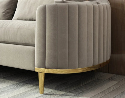 Luxury Sofa Living Room Furniture Curved Dresser Home Lounge Sofa Sets Italian Modern Fabric Velvet Sofa Set Furniture