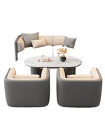 Nordic, light luxury, leisure, hotel, lobby, reception, sofa, combination