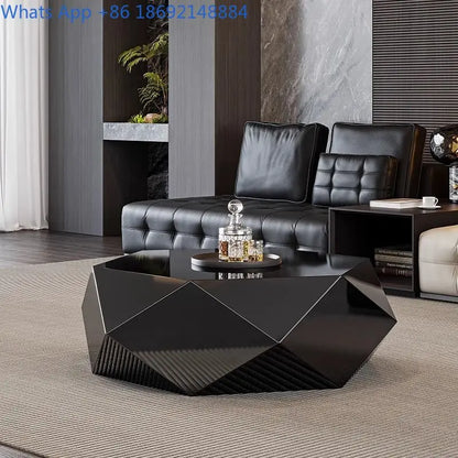 Italian Minimalist gold Diamond Coffee Table High-End Small Apartment Modern Simple Irregular Light Luxury Living Room