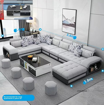 Nordic Fabric Living Room Sofas Combination Modern Apartment Single Sofas for Living Room Furniture Creative Corner Sofa v