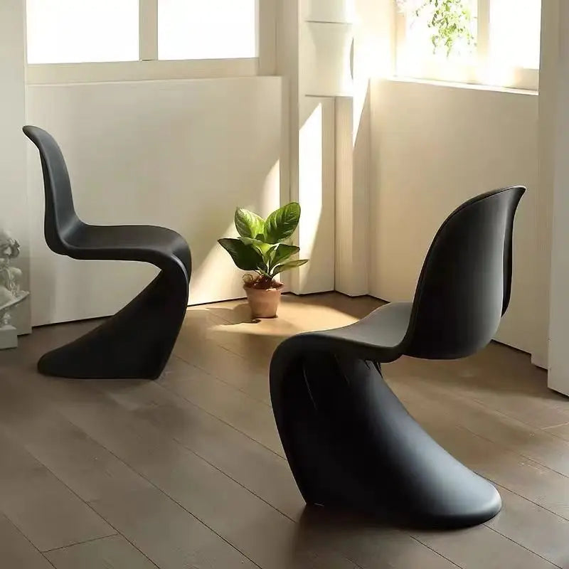 Plastic chair Nordic creative simple transparent plastic back chair chair stool