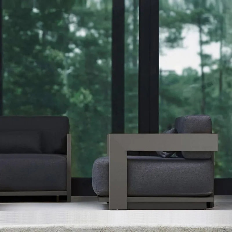 Outdoor villa terrace garden sun protection aluminum alloy sofa furniture set