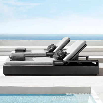 Outdoor high-end sofa villa garden courtyard hotel swimming pool leisure outdoor waterproof and sunscreen aluminum  combination