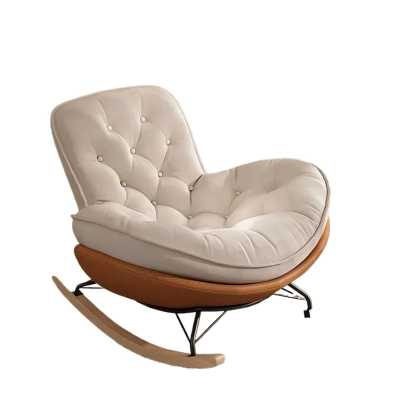Lazy Sofa Rocking Chair Bedroom Lounge Chair Carefree Adult Living Room Single Balcony Leisure Rocking Chair Recliner Chairs