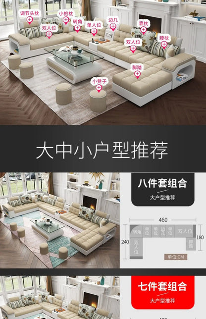 Luxury Minimalist Sofa Multifonction Sectional Storage Massage Sofa Modern Living Room Muebles Para El Hogar Home Furniture