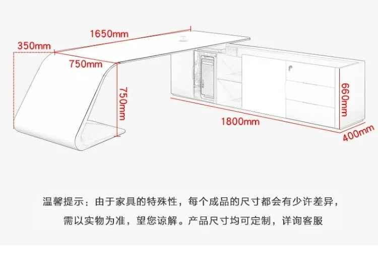 a Boss desk simple modern fashion manager desk large desk white paint boss table