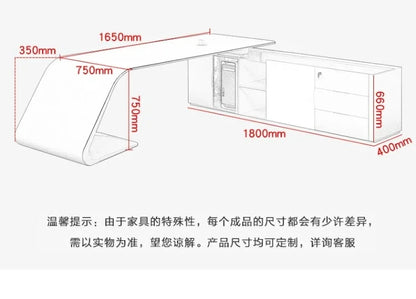 a Boss desk simple modern fashion manager desk large desk white paint boss table