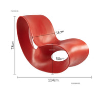 European Plastic Living Room Chairs Creative Rocking Chair Living Room Furniture Lazy Single Sofa Chair Designer Lounge Chair