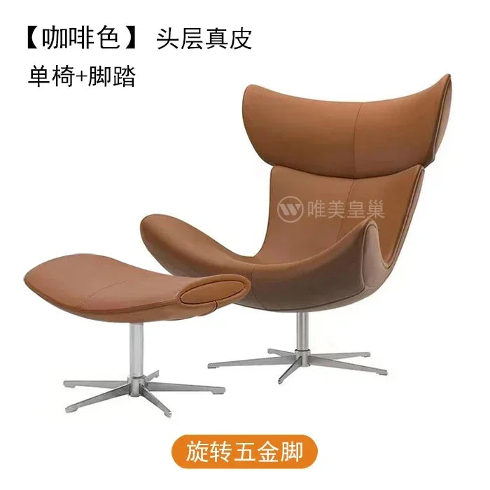 Comfortable Ergonomic Living Room Chairs Modern Leather Nordic Sofa Chairs Designer Recliner Portable Fauteuil Salon Furniture
