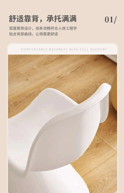 Nordic Plastic Dining Chairs Transparent Lazy Designer Ergonomic Dining Chairs Accent Desk Minimalist Muebles Acrylic Furniture