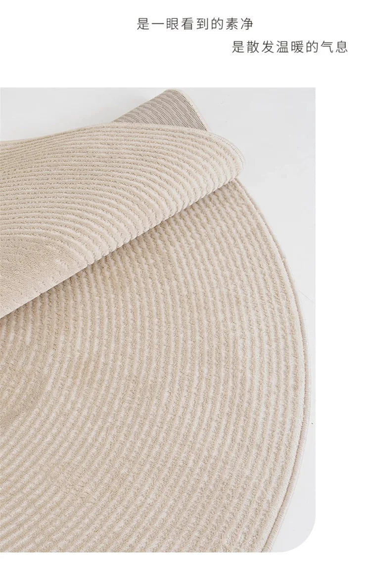 F132  Round living room minimalist sofa coffee table blanket premium light luxury cloakroom floor mat bedroom carpet
