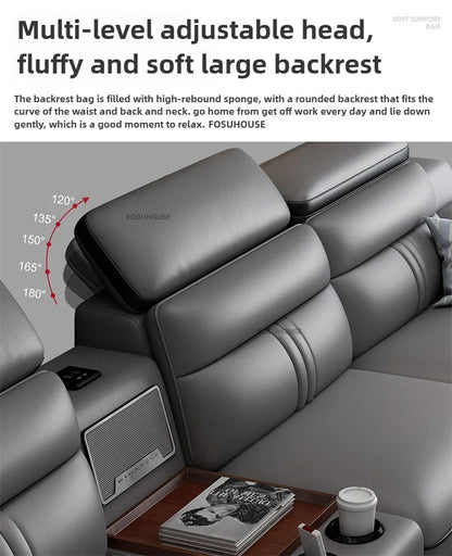 Luxury Leather Living Room Sofas Italian Home Sofa Bed Recliner Modern Designer Ergonomic Back Sofa Living Room Furniture