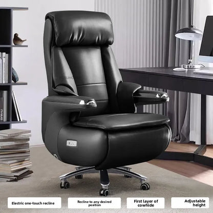 Electric Reclining Office Chairs American Bedroom Furniture Home Ergonomic Desk Chair Luxury Leather Executive Computer Armchair