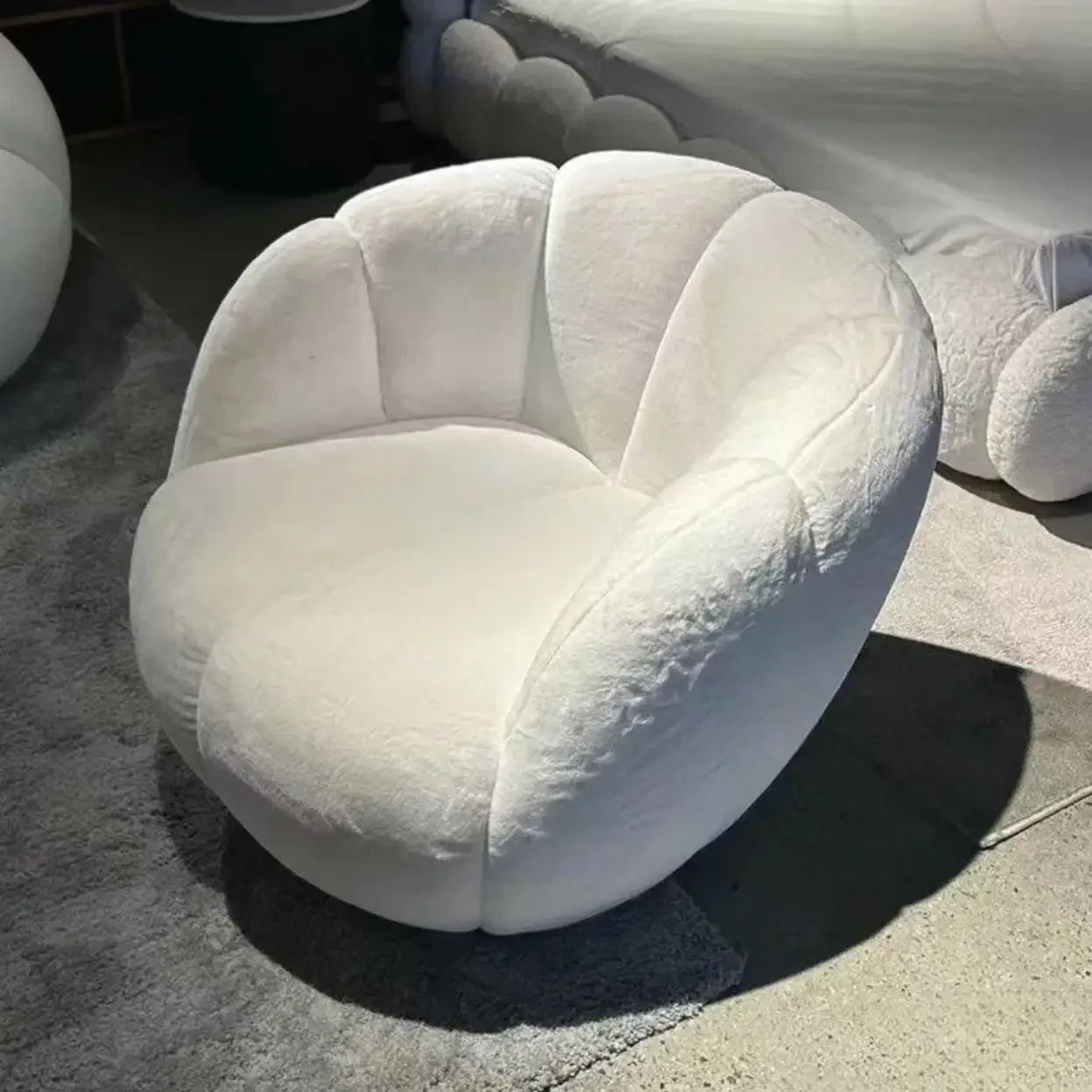 French cream wind curved sofa Italian minimalist leisure living room fabric light luxury sofa02A