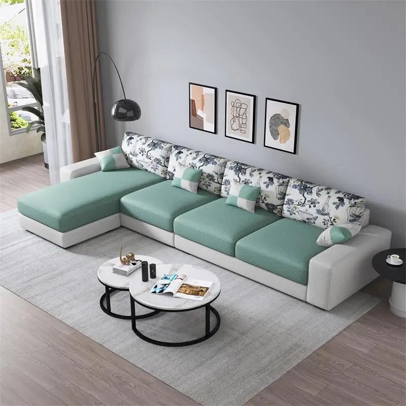 Sofa Small Cheap Couch Living Room Modern L Shape Sofa Set Furniture 3 Seater Simple Design Sofa for Home