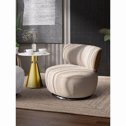 High-end Single Swivel Chair Lazy Leisure Chair New Sofa Living Room Balcony Bedroom Single Seat Personalized Fabric Chair