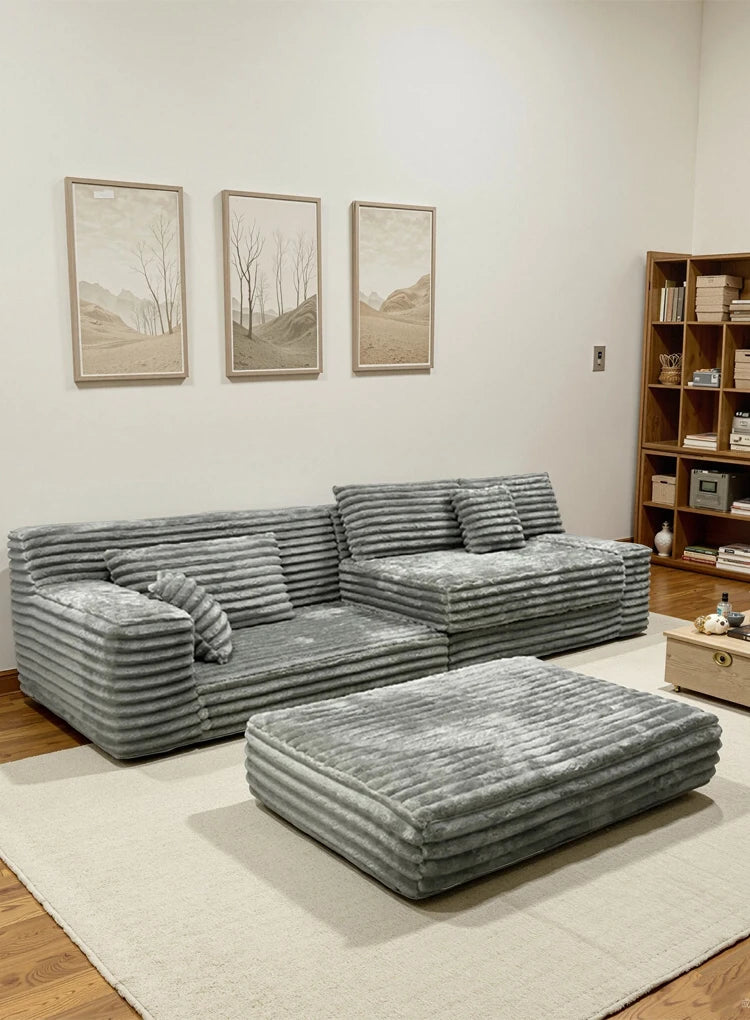Living Room Compressed Sofa Bedroom Straight Row Cloth Modern Folding Sofa Sponge Bed Multifunctional Lazy Lounges Furniture