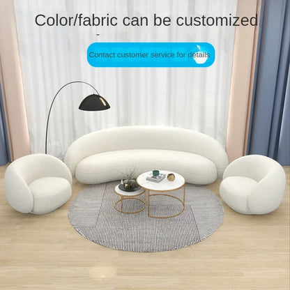 Nordic Reception Sofa Simple Modern Living Room Small Apartment Creative Circular Arc Sofa Net Celebrity Furniture Couch Muebles