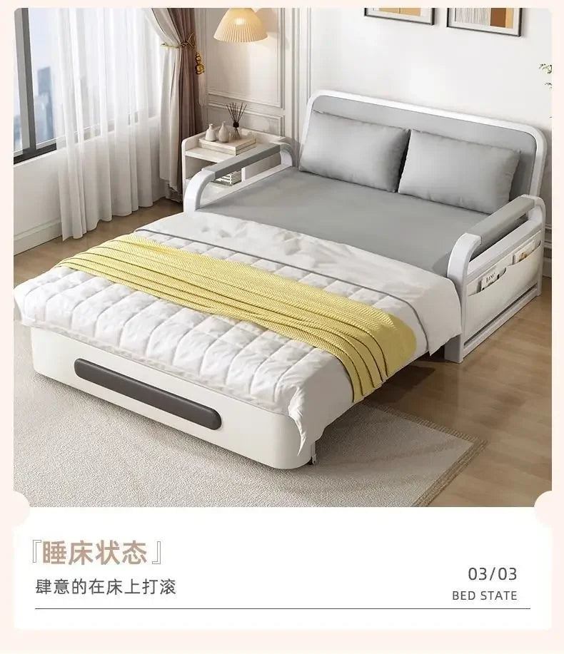 Sofa bed integrated dual-purpose small apartment Internet celebrity balcony multi-function retractable bed New technology