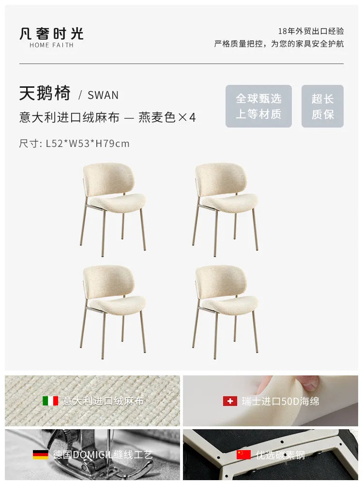 Clear Lounge Dining Chairs Comfortable Bedroom Vanity Dining Chairs Replica Mobile Sillas Para Comedor Postmodern Furniture