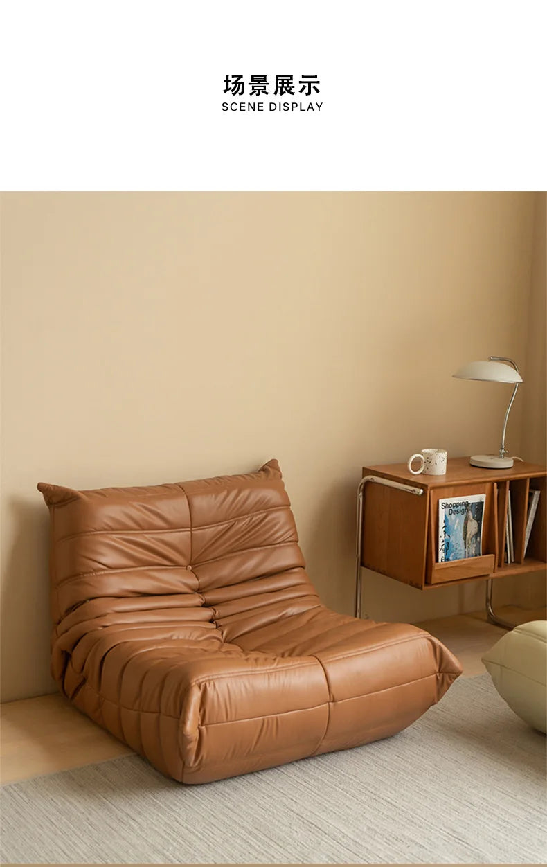 Caterpillar sofa togo modern living room balcony lounge lazy sofa available white lamb wool sofa