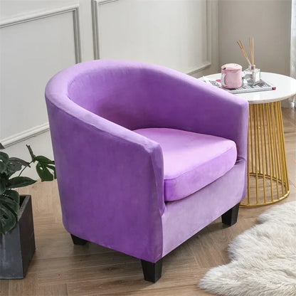 Velvet Arc Seat Sofa Cover Elastic Club Armchairs Covers Living Room Single Seat Tub Couch Slipcovers With Seat Cushion Covers