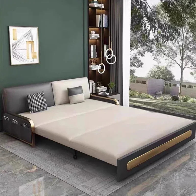 Folding Sofa Bed Double Decker Matress Large Lounge Sofas Minimalist White For Living Room Furniture