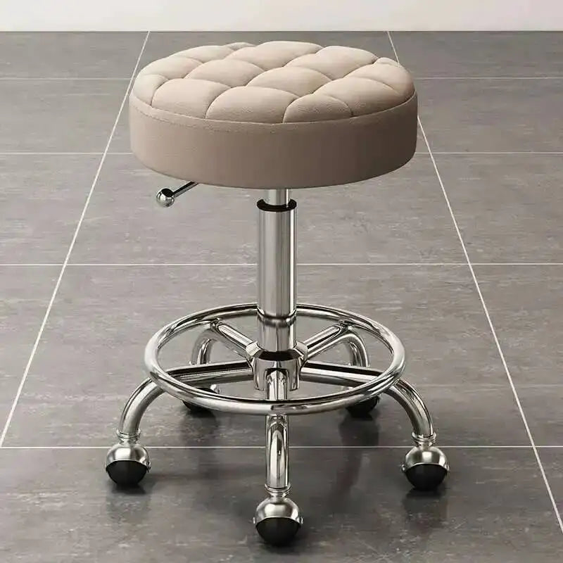 Barber Hairdressing Salon Chairs Gold Beauty Makeup Chair Furniture Office Desk Stool With Wheels Swivel Lifting Round Stools